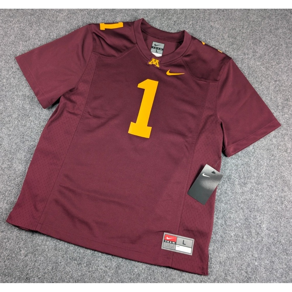 University of Minnesota‎ Nike Football Jersey Youth Large Golden Gophers NWT